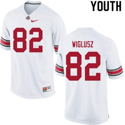 Youth Ohio State Buckeyes #82 Sam Wiglusz White Nike NCAA College Football Jersey March UUA2044JK